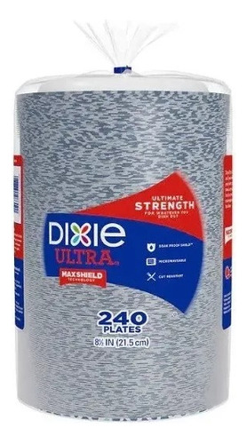 Platos Desechables 21.5 Cm Dixie Ultra 240 Piezas Importado