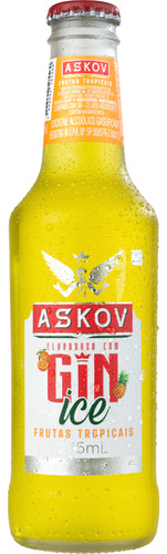 Bebida Askov Ice Gin Frutas Tropicais Long Neck 275ml