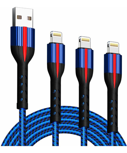 Cable Cargador iPhone (3pack 6ft) Cable Lightning Certificad