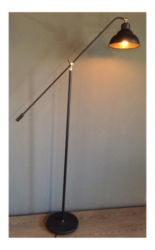 Imagen 3 de 3 de Lampara De Pie 160 Cms Negro Piume E27 Regulable Perfecta