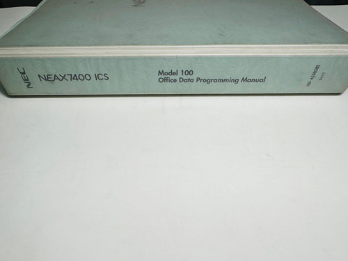 Manual Programacion Central Nec 7400 Ics Central Telefonica (Usado)