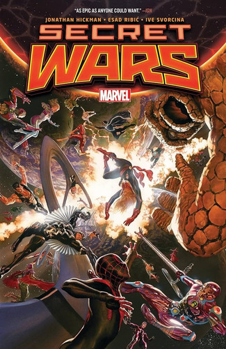 Secret Wars, De Jonathan Hickman. Editorial Marvel Universe, Tapa Blanda, Edición 1 En Inglés, 2016