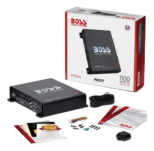 Amplificador Boss Audio Systems R1100m, 1100w 2 Ohm, 1 Canal
