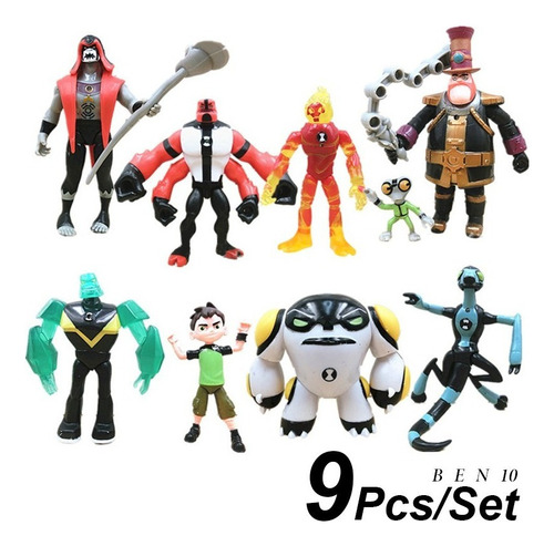 Juego De 9 Piezas Ben 10 Protector De La Tierra Figura De Ac