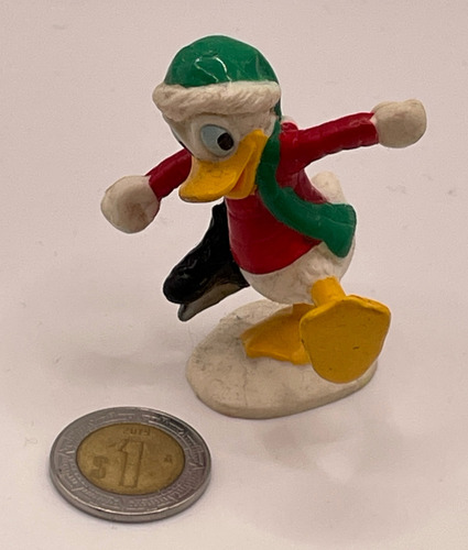 Pato Donald Duck Navidad Mini Figura 5.5cms Disney Año 2000 (Usado)