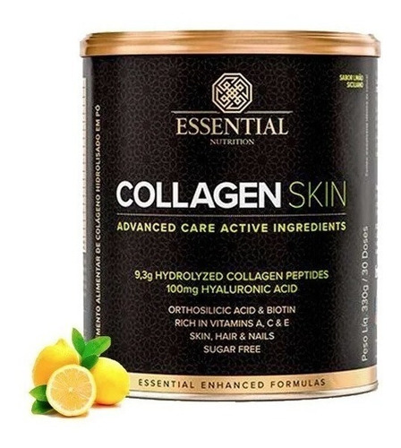 Collagen Skin New 300g - Essential Nutrition Sabor Limão Siciliano