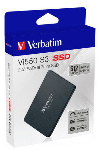 Disco Sólido Interno Verbatim 512gb Vi550 Sata Iii 2.5