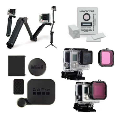 Kit Gopro Lente Bastão Filtro Ant Fog Hero 3,4 Proaventura