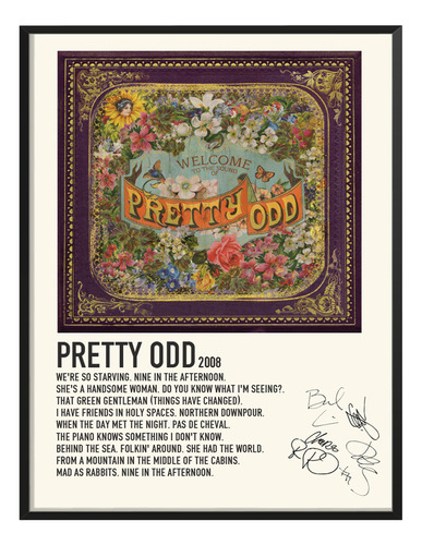 Poster Panic At The Disco Album Tracklist Pretty Odd 45x30