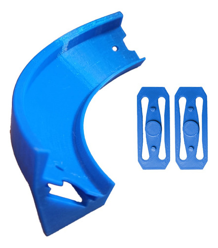 Curva 90 Grados Compatible Pista Hot Wheels 4 Pz Azul