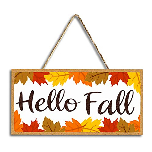 Señal De Pared  Hello Fall  Decoración De Otoño De 1...