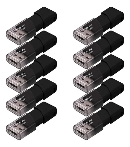 PNY Pen Drive 16GB USB 2.0 Negro con tapa extraíble - Almacenamiento portátil y práctico para tus datos.