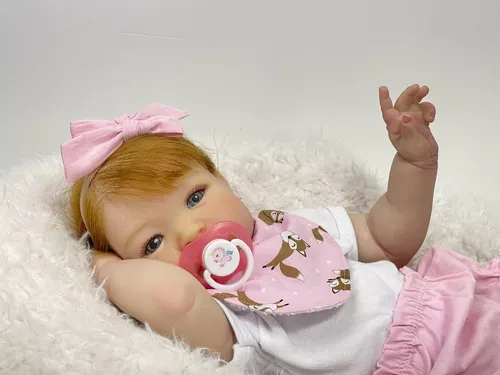 Bebe Reborn Princesa Banho Silicone Realista Carmela