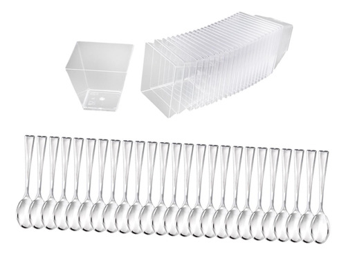 25 Tazas De Postre, Cuencos Para Servir, Tazas Pequeñas