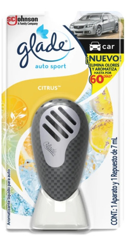 Aromatizante para Auto Sport Aparato, Citrus 7ml Glade
