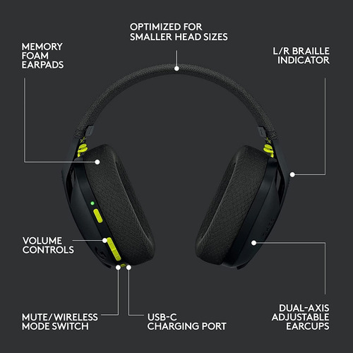 Imagen 8 de 10 de Diadema Gamer Inalámbrica + Bt, Logitech G435, Pc Ps4, Negra