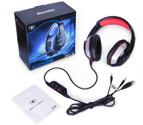 Auricular Beexcellent Gm-3 Gaming 3.5mm Led Mic Control Ps4