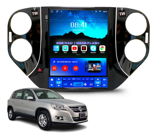 Kit Multimídia Android13 Octacore 6+128gb Tiguan 2010 À 2013