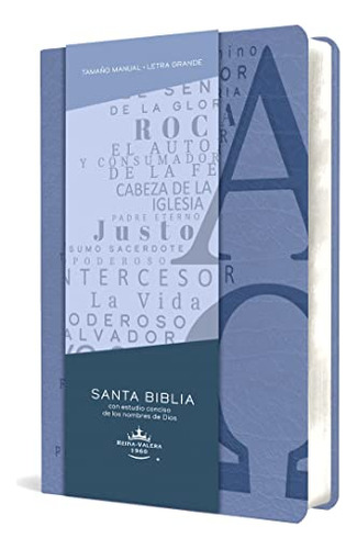 Biblia Rvr 1960 Letra Grande Tamaño Manual, Simil Piel Azul