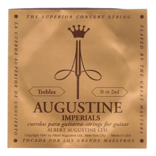 Corda Avulsa B Si (2nd) Violão Nylon Augustine Imperial Blue