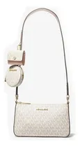 Comprar Bolsa Jet Set Travel Michael Kors Off White  Com Logo Off White Logo Michael Kors Ouro Off White