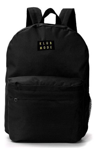 Mochila 17 Espalda Portanotebook Negra Liso Klub Mode 31994