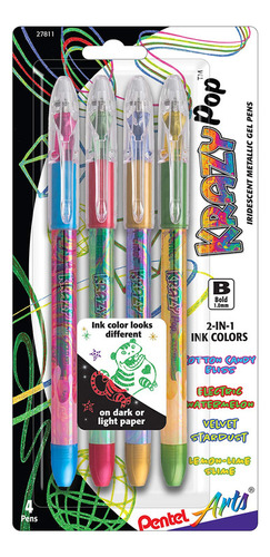 Marcador Metalico  Pentel Arts Krazy Pop Bolígrafo De Gel Ir