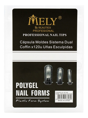 Capsulas Sistema Dual Molde X120 Unidades Uñas Polygel Forms