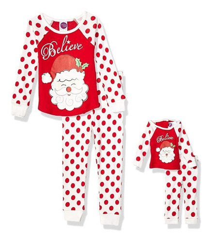 Pijama Para Niña Santa Y Muñeca Talla 14