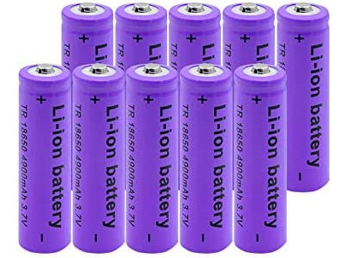 Bateria 3.7v 4900mah Recargable Para Linterna Microfono Mini