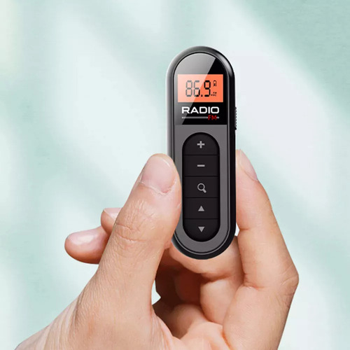 Mini Pocket Fm Radio Lavalier Recargable