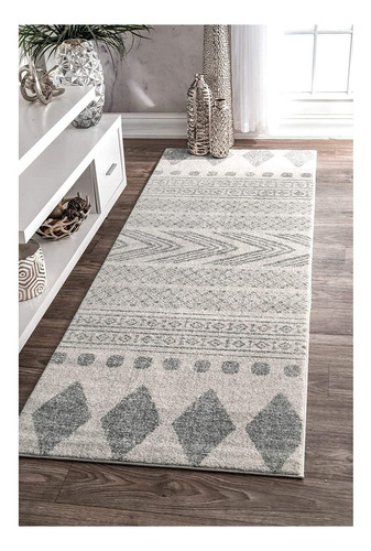 Nuloom Shaina Tribal Runner Alfombra 2' 8 X 8' Gris