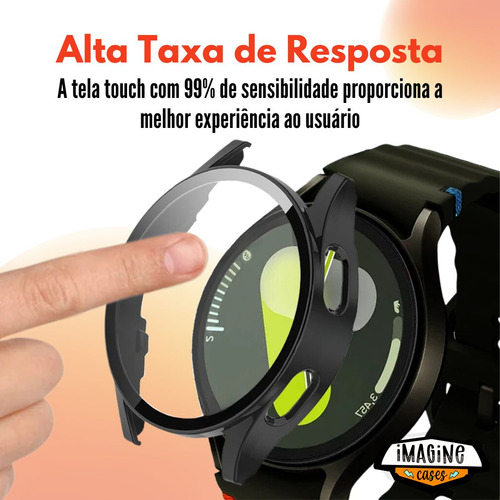 Capa Acrílica Com Tela De Vidro Para Galaxy Watch 7 44mm