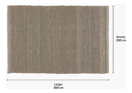 Alfombra Yute Arizona 200x300 Gris Form