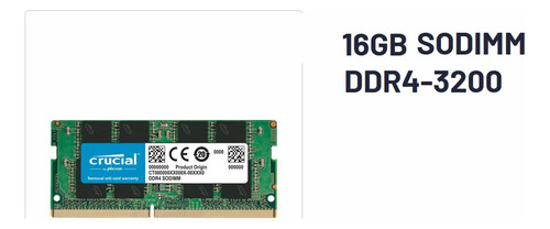 Memória Notebook Ddr4 3200 16g Ct16g4sfs8320 Crucial Com Nfe