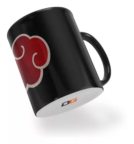 Caneca Preta Naruto Akatsuki Nomes Nuvem Xícara Akatsuki Personalizada