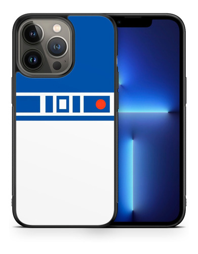 Funda Protectora Para iPhone R2d2 Minimal Star Wars Tpu Case