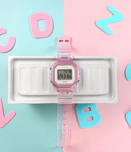 Reloj Mujer Casio La-20whs-4adf /relojeria Violeta Color De La Correa Rosado