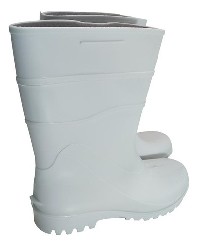 Bota Cano Curto Branca Nº 37 + Luva De Látex Média