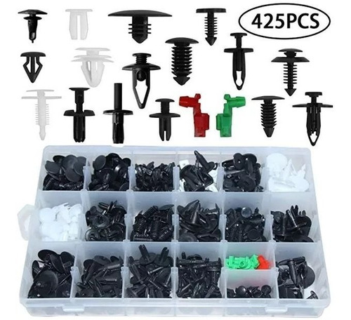 Set Clip Broche Reparación Universal Automotriz 425 Pcs /mtc