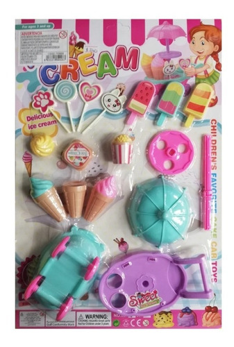 Juego Set De Helados Heladeria Ice Cram Super Oferta