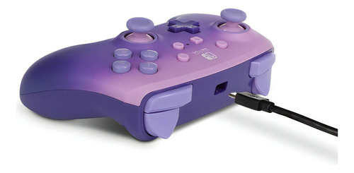 Controlador com fio aprimorado Powera Powera para Nintendo Switch, cor roxa