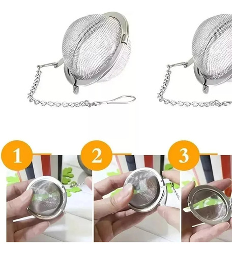 Cafetera De Bolas De Té De Malla De Acero Inoxidable 304, 7