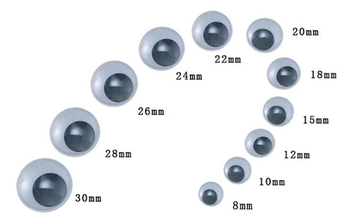 Googly Eyes Wiggle Eyes Movible Negro Para 2000 Piezas 15 Mm