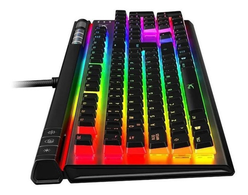 Imagen 4 de 4 de Teclado gamer HyperX Alloy Elite 2 QWERTY Red español latinoamérica color negro con luz RGB