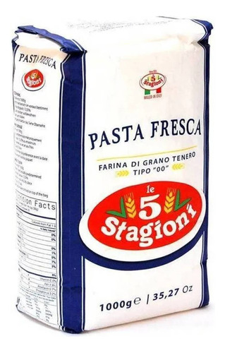 Farinha 00 Italiana Le 5 Stagioni Pasta Fresca 1kg P/ Massas