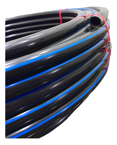Rollo De Manguera Poliducto Para Riego 1 Con Linea 100m Negro