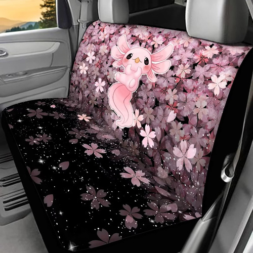 Zpinxign Sakura Axolotl Car Bench Seat Cover Cherry Blossom