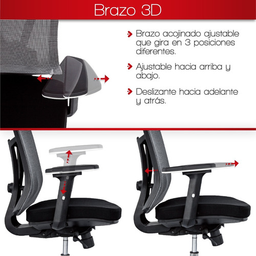Imagen 3 de 5 de Silla De Oficina San José Del Guaviare Base Nylon
