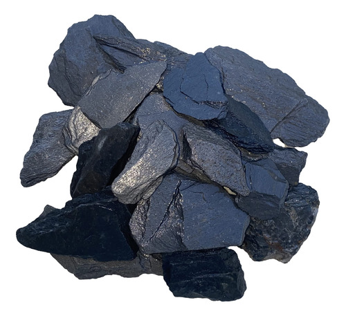 Awesome Aquatic Pizarra Natural Negro/gris Piedra De Rocas D